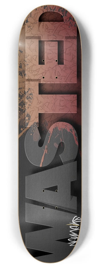 wasteRED 8 Inch Skateboard Deck
