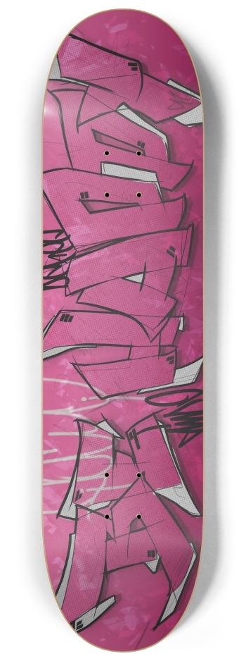 BE HAPPY pink 8-1/4 Skateboard Deck