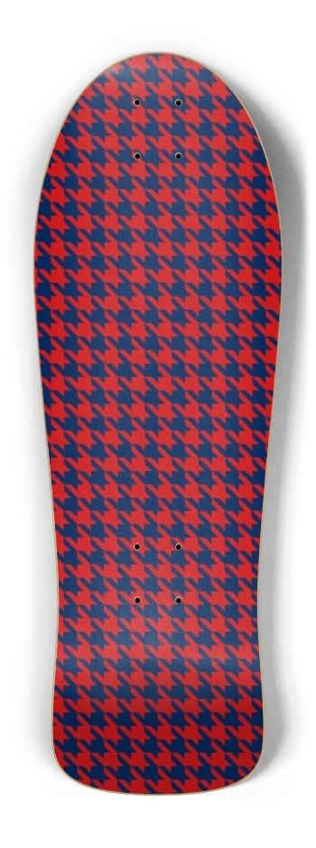 Blue and Red Houndstooth
