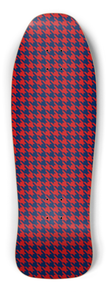 Blue and Red Houndstooth Shredder Shape
