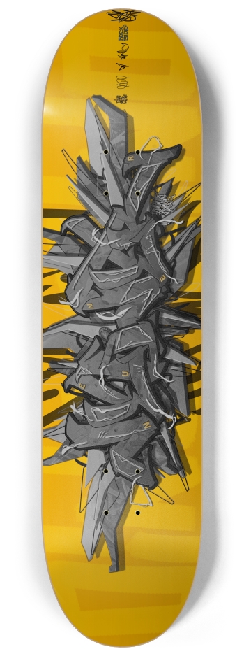 NEUNER orange 8-1/4 Skateboard Deck