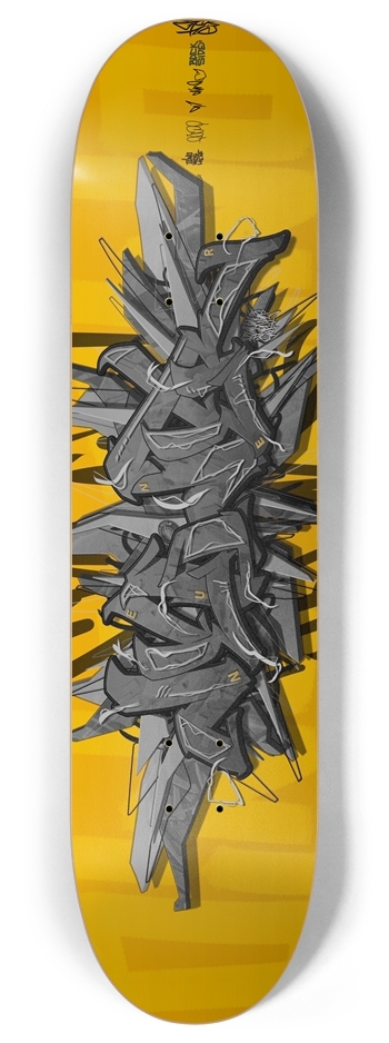 NEUNER orange 8 Inch Skateboard Deck