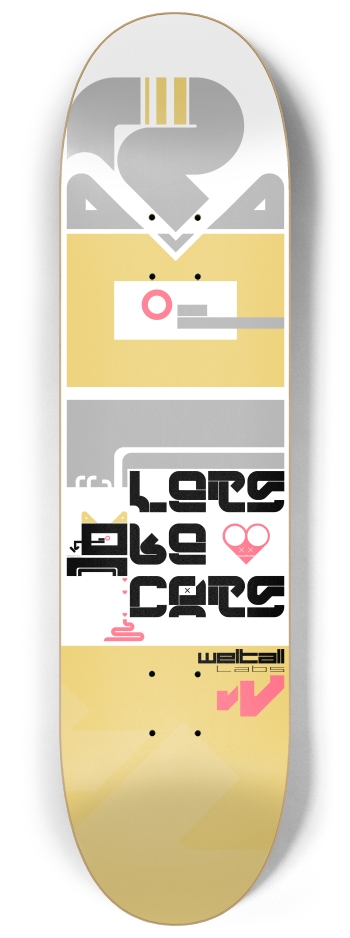 Lets Be Cats 8-1/4 Skateboard Deck