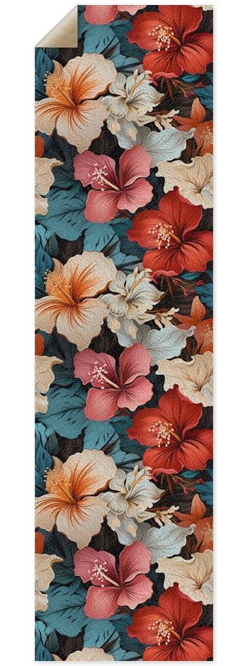 Mixed Hawaiian Flowers 9 x 33 Inch Griptape