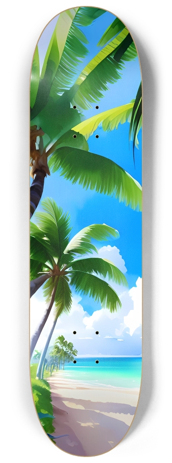 Tropical Beach 1 8-1/4 Skateboard Deck