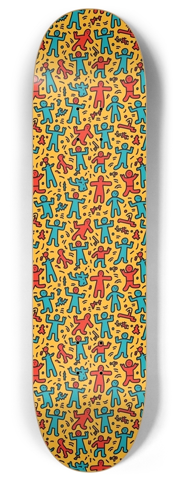 Retro Graffiti 3 8 Inch Skateboard Deck
