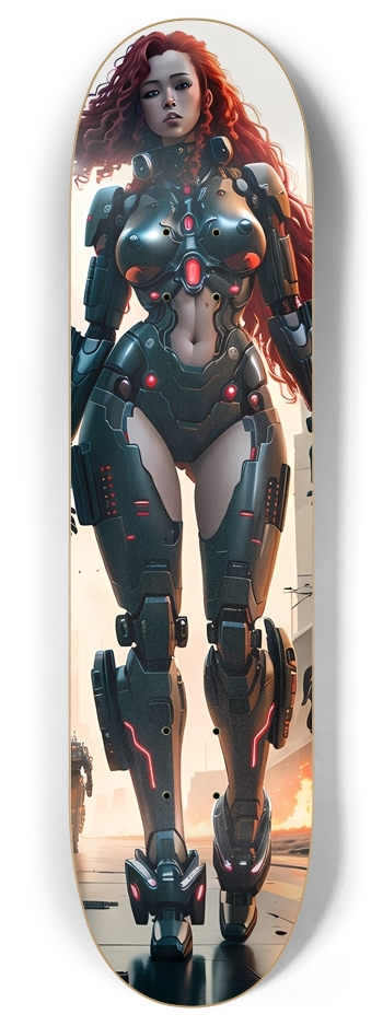Battle Mech Girl 1 8 Inch Skateboard Deck