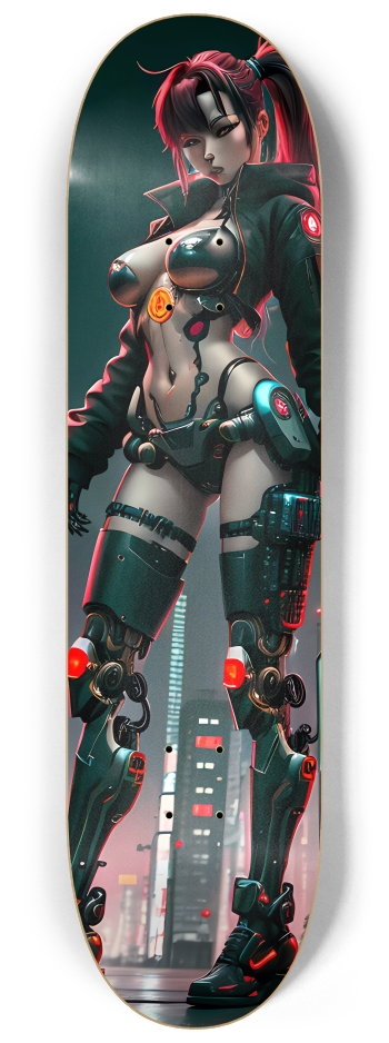 Cyberpunk Tokyo Girl 5 8-1/4 Skateboard Deck