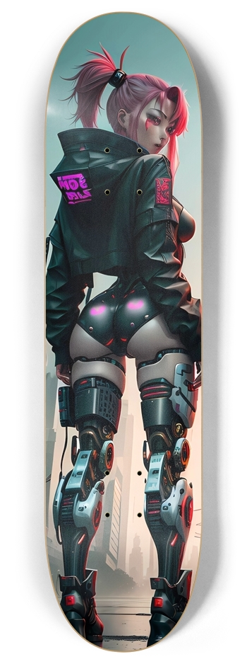 Cyberpunk Tokyo Girl 8 8 Inch Skateboard Deck