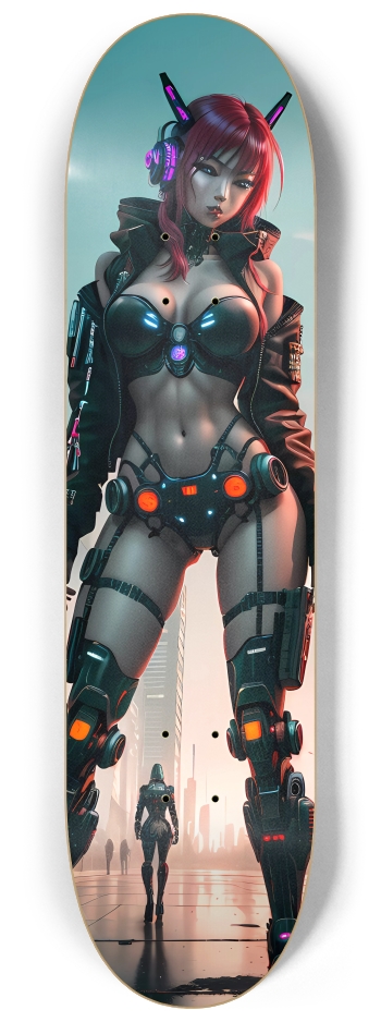 Cyberpunk Tokyo Girl 9 8-1/4 Skateboard Deck