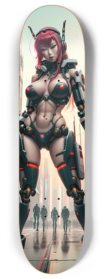 Cyberpunk Tokyo Girl 7 8 Inch Skateboard Deck