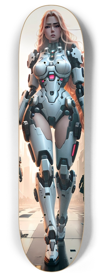 Battle Mech Girl 2 8 Inch Skateboard Deck
