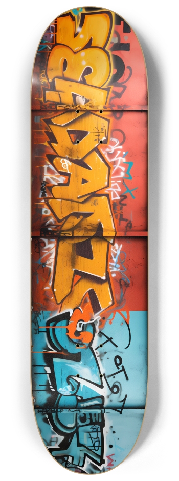 AI Generated Graffiti 1 8-1/4 Skateboard Deck
