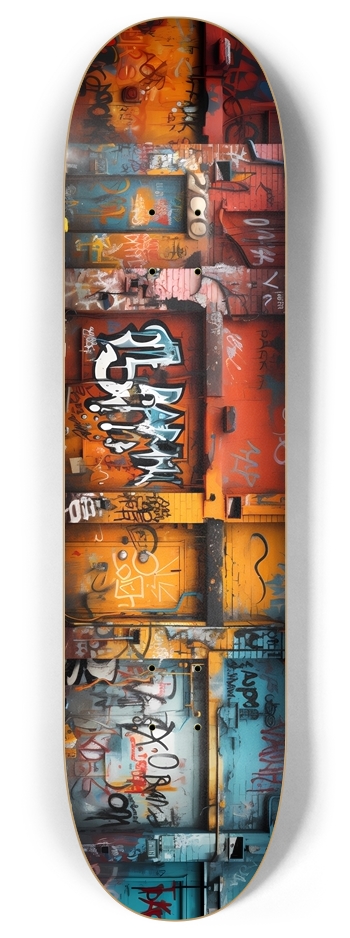 AI Generated Graffiti 3 8 Inch Skateboard Deck