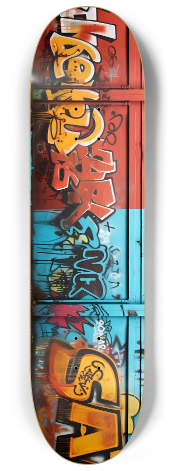 AI Generated Graffiti 4 8-1/4 Skateboard Deck