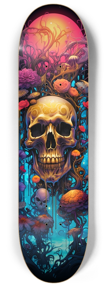 Acid Trip Skull 4 8-1/4 Skateboard Deck