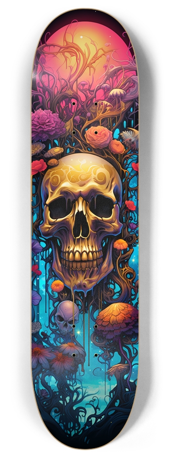 Acid Trip Skull 4 8 Inch Skateboard Deck