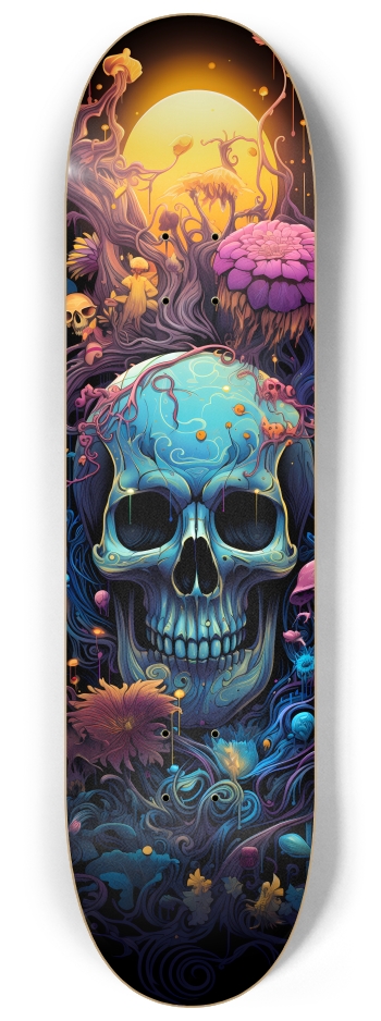 Acid Trip Skull 3 8-1/4 Skateboard Deck