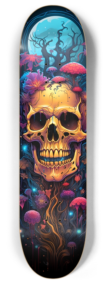 Acid Trip Skull 2 8 Inch Skateboard Deck