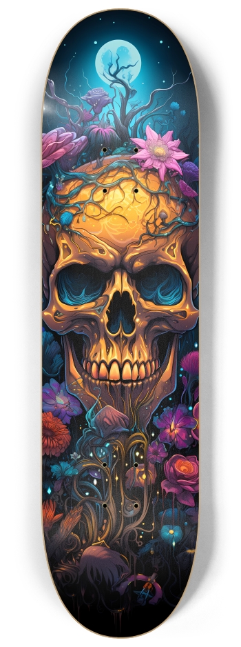 Acid Trip Skull 1 8-1/4 Skateboard Deck