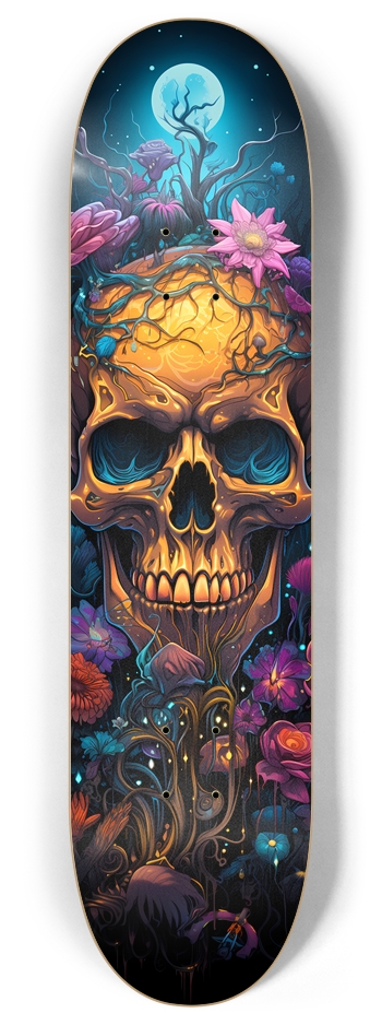 Acid Trip Skull 1 8 Inch Skateboard Deck