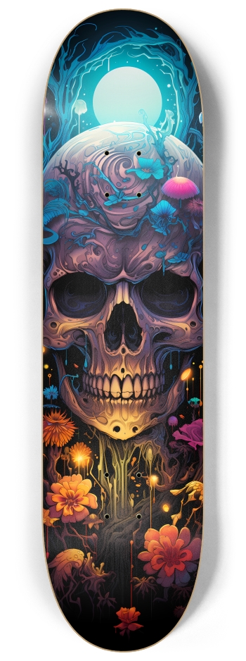Acid Trip Skull 5 8-1/4 Skateboard Deck