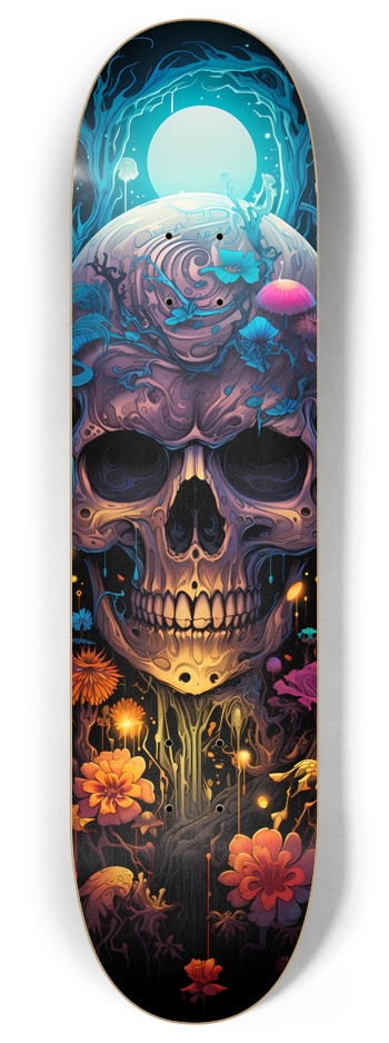 Acid Trip Skull 5 8 Inch Skateboard Deck