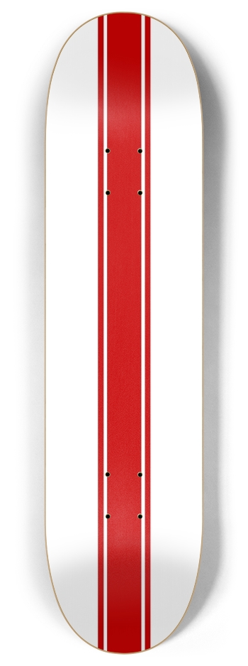 Pony Racer White 8 Inch Skateboard Deck