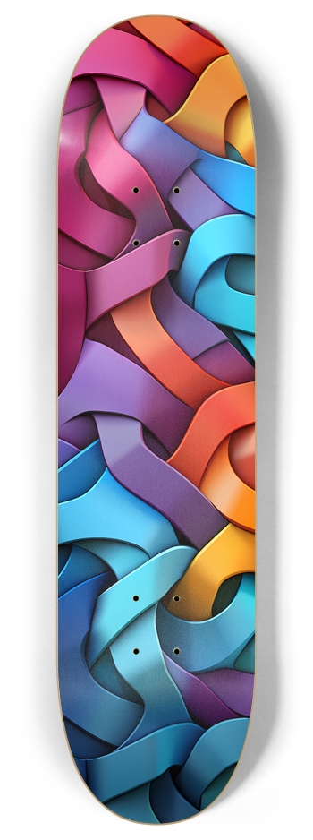 Rainbow Weave 8 Inch Skateboard Deck