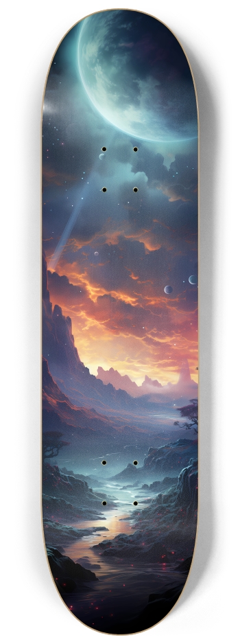 Outer Space Scene 1 8-1/4 Skateboard Deck