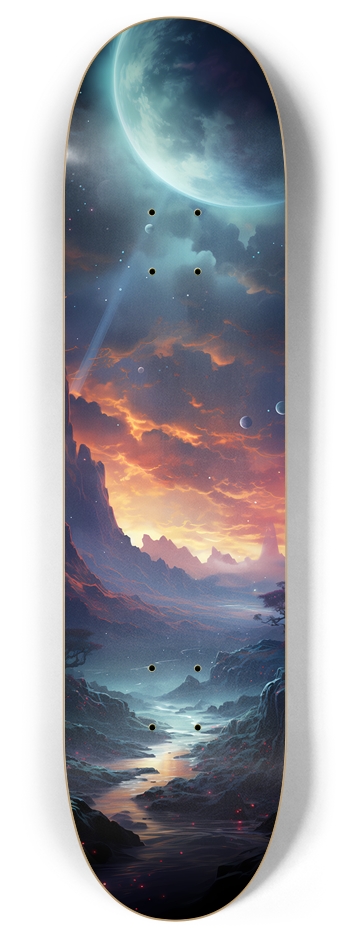 Outer Space Scene 1 8 Inch Skateboard Deck