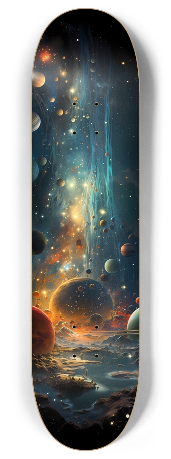 Outer Space Scene 5 8 Inch Skateboard Deck