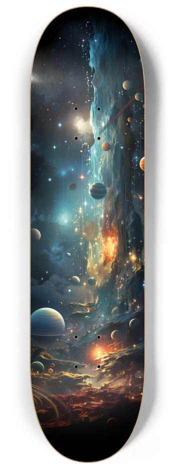 Outer Space Scene 4 8-1/4 Skateboard Deck