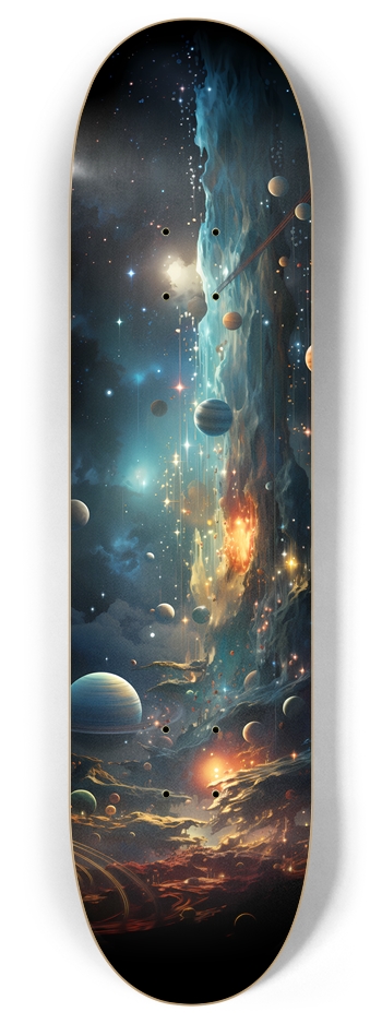 Outer Space Scene 4 8 Inch Skateboard Deck