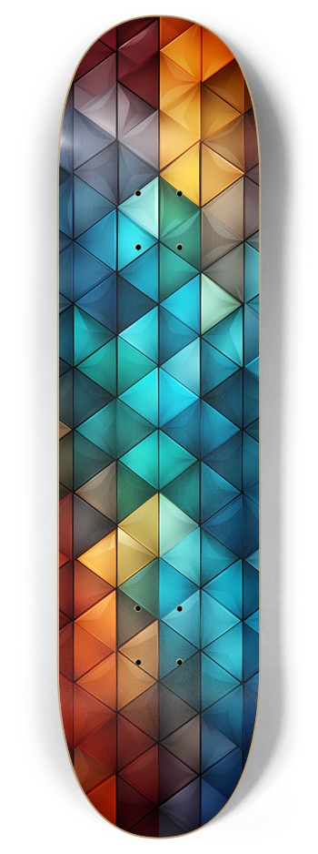 Rainbow Geometric 8 Inch Skateboard Deck