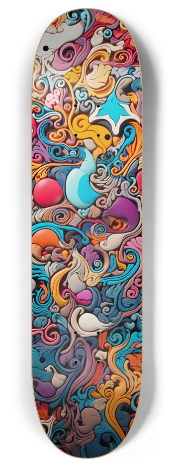 Colorful Abstract Pattern 3 8 Inch Skateboard Deck