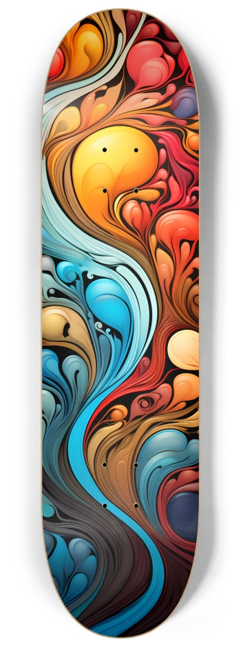 Colorful Abstract Pattern 1 8-1/4 Skateboard Deck