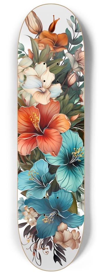 Partial Deck Hawaiian Bouquet 2 8-1/4 Skateboard Deck