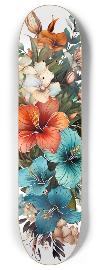 Partial Deck Hawaiian Bouquet 2 8 Inch Skateboard Deck