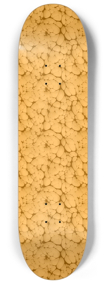 Marbled Orange 8-1/4 Skateboard Deck