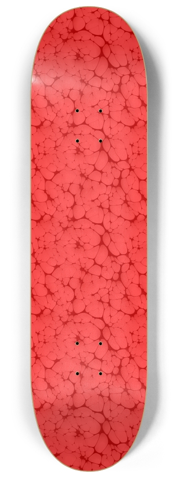 Marbled Red 8-1/4 Skateboard Deck