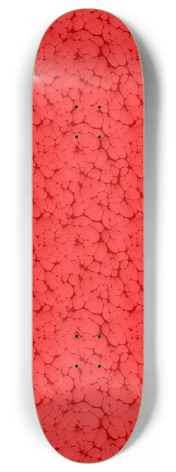 Marbled Red 8 Inch Skateboard Deck