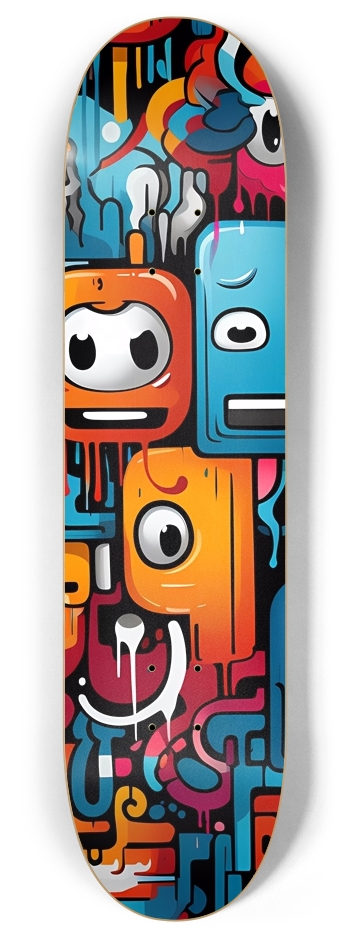 Weird AI Graffiti 1 8 Inch Skateboard Deck