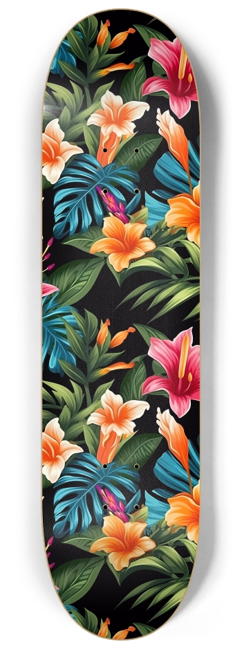 Hawaiian Flowers 1 8-1/4 Skateboard Deck
