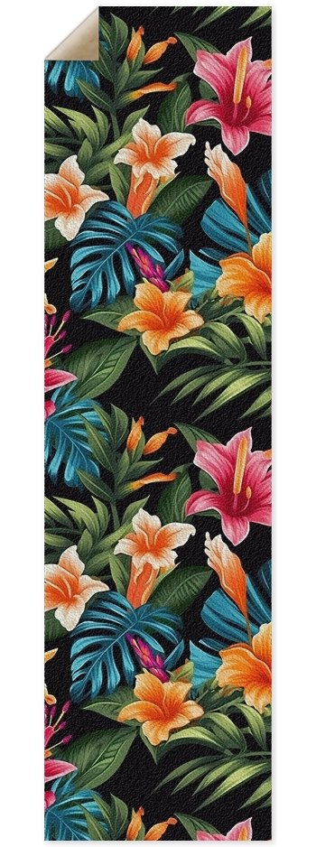 Hawaiian Flowers 1 9 x 33 Inch Griptape