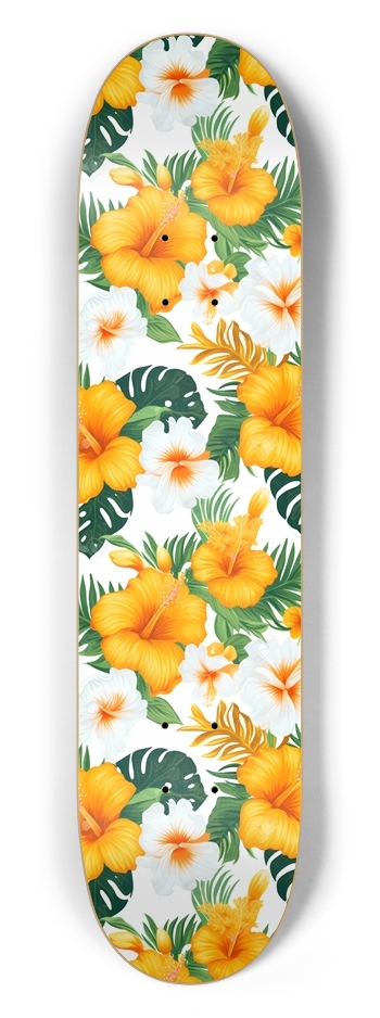 Hawaiian Hibiscus 1 7-1/2 Skateboard Deck