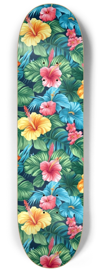 Hawaiian Hibiscus 2 8-1/4 Skateboard Deck