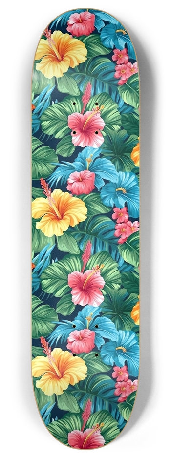 Hawaiian Hibiscus 2 8 Inch Skateboard Deck
