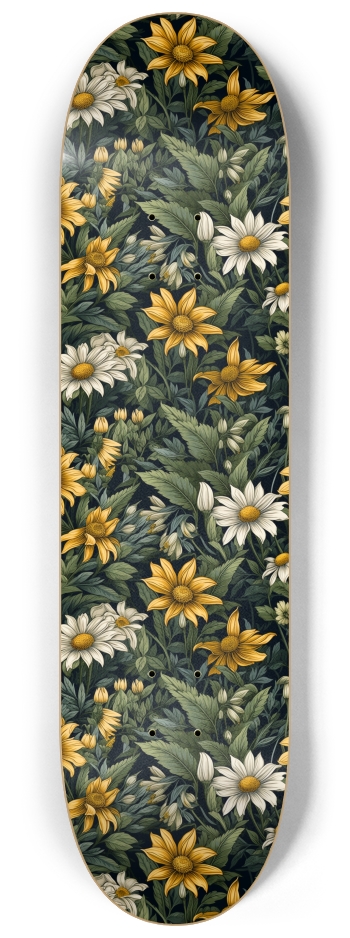 Wild Daisies 8-1/4 Skateboard Deck