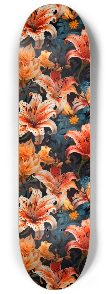 Tiger Lilies 8-1/4 Skateboard Deck